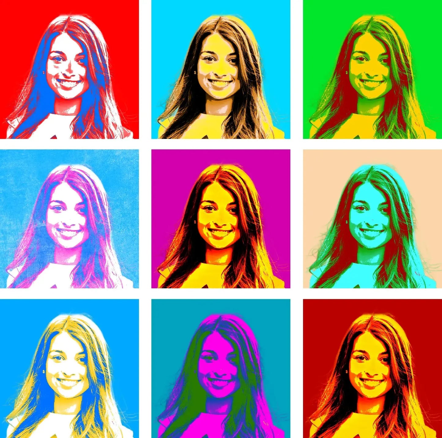 Mozaika Pop-Art – kolorowy obraz ze zdjęcia obraz