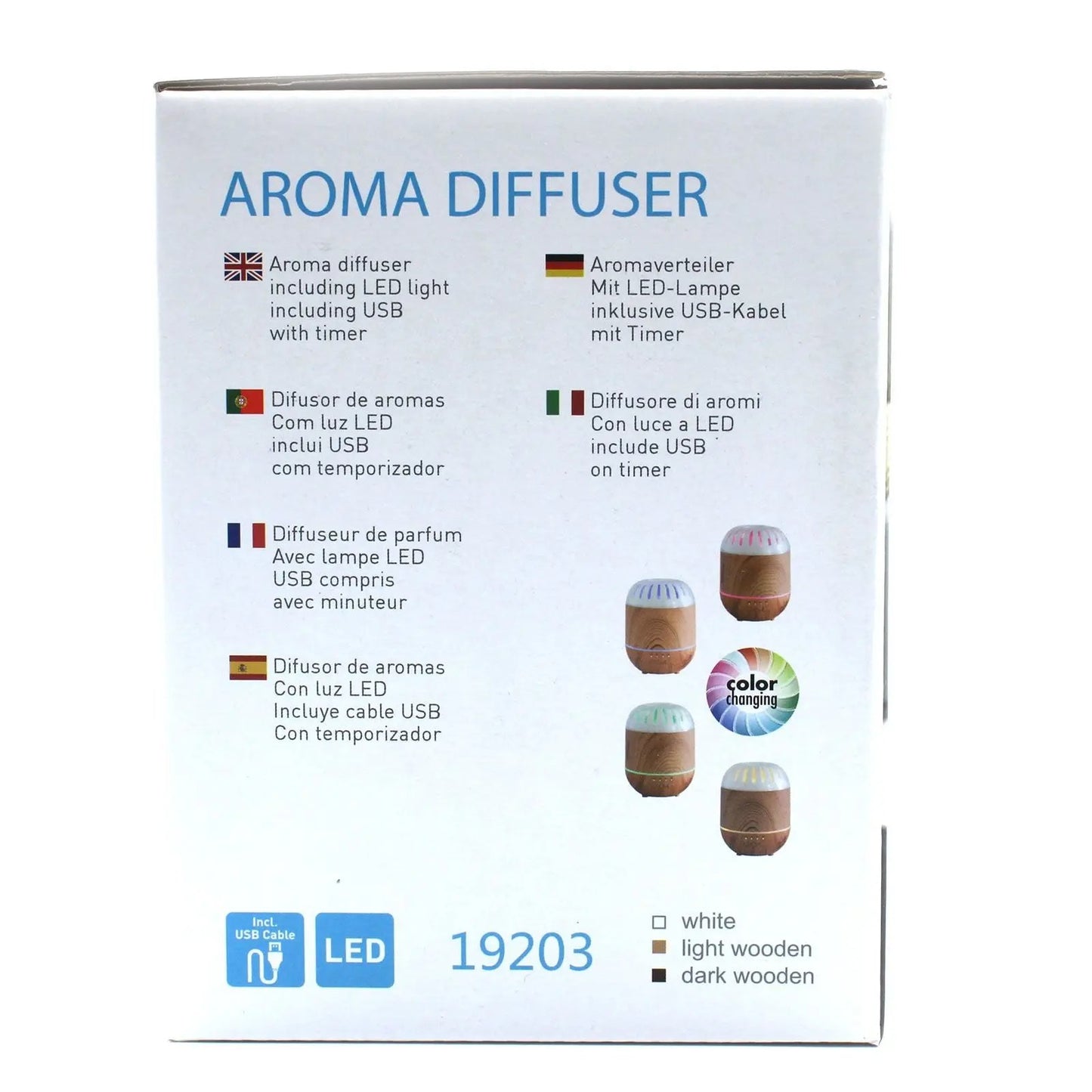 Palermo Atomiser - USB - Colour Change - Timer Aroma Diffusers