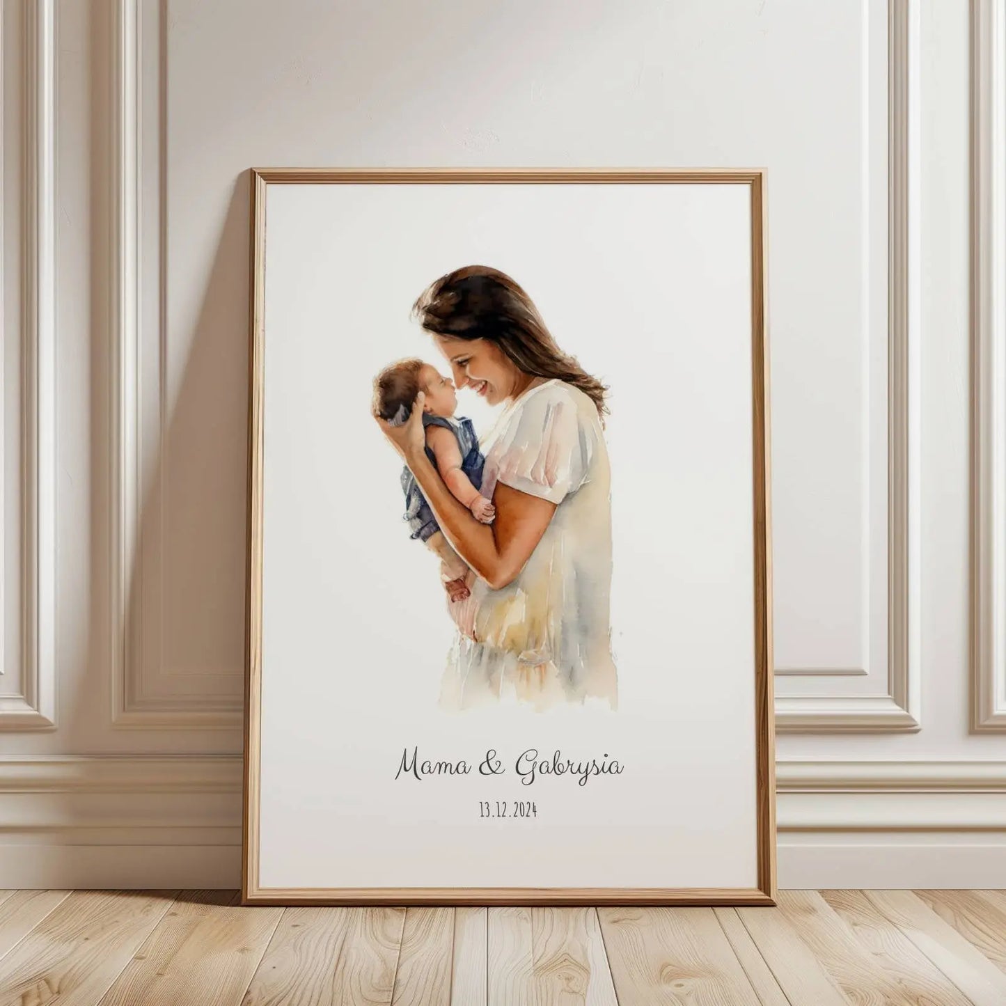 Portret dla Rodziców | Wyjątkowy Prezent | Prezent z okazji narodzin | Babyshower obraz