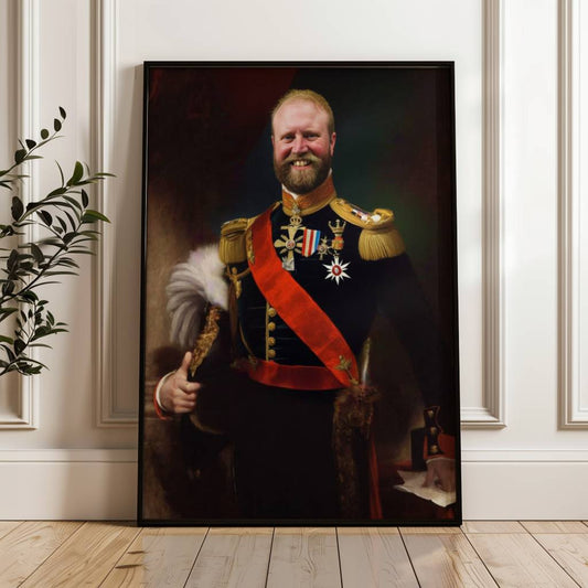 Królewski Portret Króla | Personalizowany obraz ze zdjęcia | Portret Króla ze zdjęcia