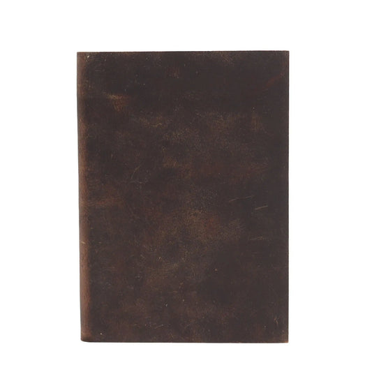 Black Tan Daily Note Book - 100 Lined Pages - 18x13cm  Leather Notebooks, Diaries