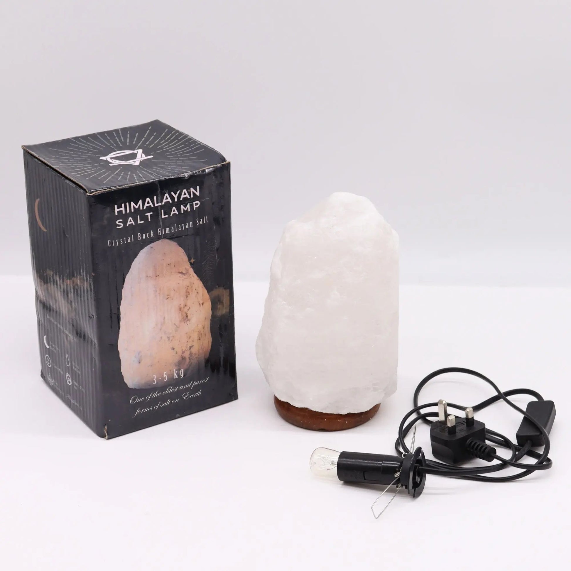 Crystal Rock Himalayan Salt Lamp - & Base apx 3-5kg  Himalayan Salt Lamps & Candle Holders