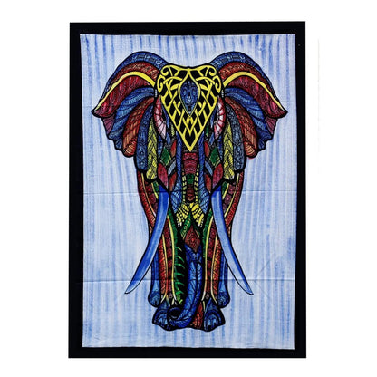 Handbrushed  Cotton Wall Art - Elephant  Handbrushed Cotton Wall Hangings
