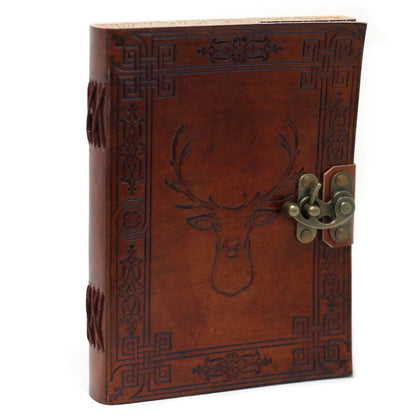 Leather Stag Notebook  (20x15 cm)  Leather Notebooks, Diaries