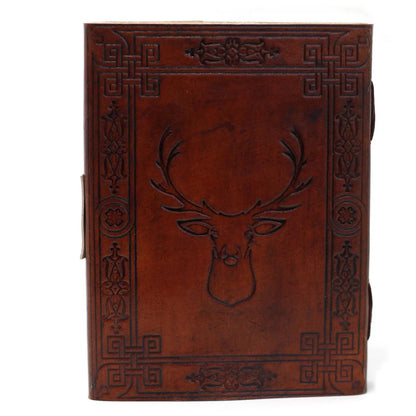Leather Stag Notebook  (20x15 cm)  Leather Notebooks, Diaries