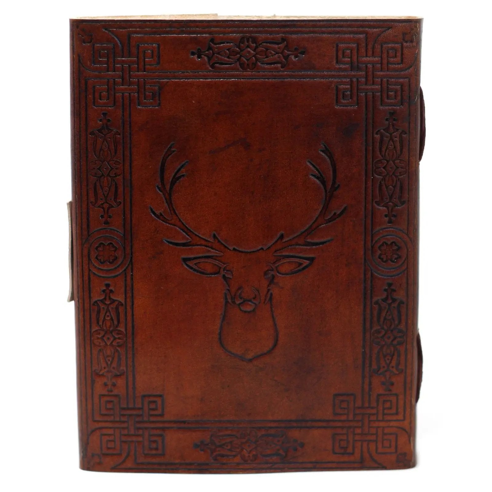 Leather Stag Notebook  (20x15 cm)  Leather Notebooks, Diaries