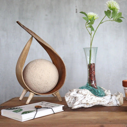 Molten Glass on Whitewash Wood - Vase - Medium  Molten Glass on Wood