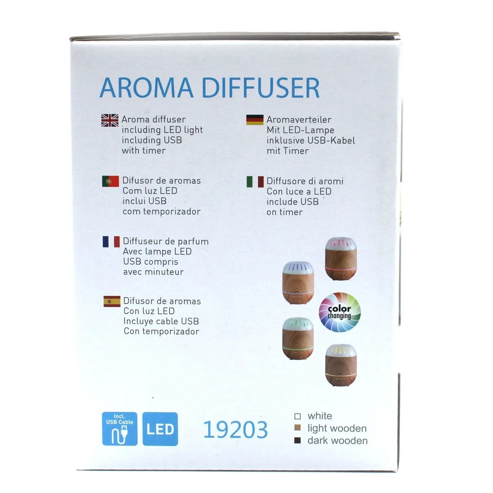 Palermo Atomiser - USB - Colour Change - Timer  Aroma Diffusers