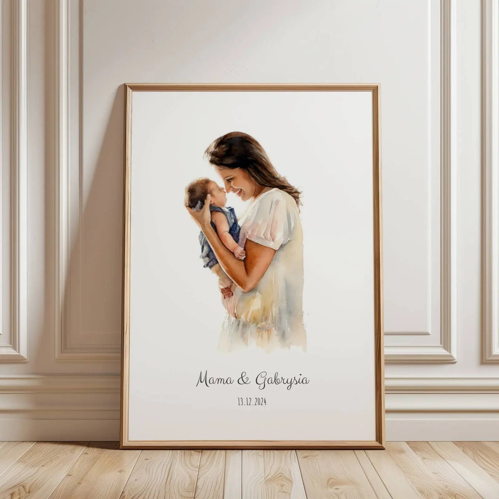 Portret dla Rodziców | Wyjątkowy Prezent | Prezent z okazji narodzin | Babyshower  obraz