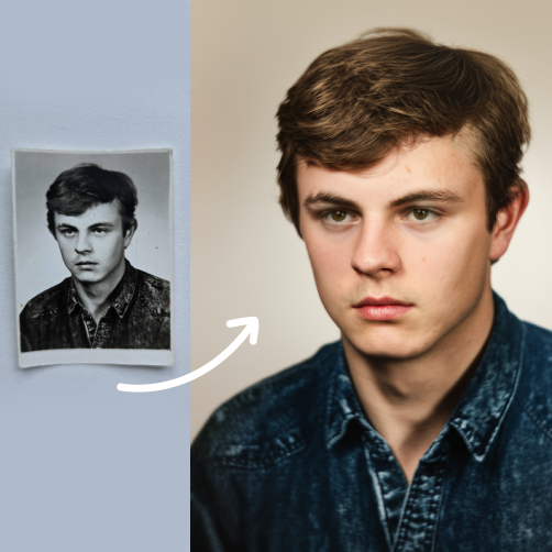 Renowacja zdjęcia | Odnowienie starego zdjęcia – cyfrowa rekonstrukcja i retusz  obraz