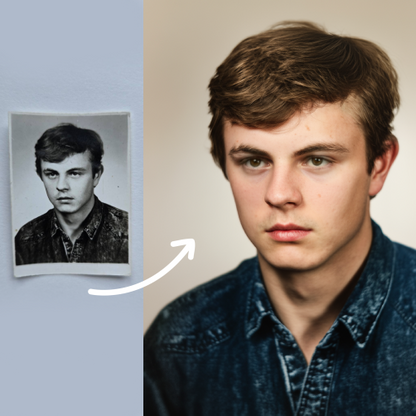 Renowacja zdjęcia | Odnowienie starego zdjęcia – cyfrowa rekonstrukcja i retusz  obraz