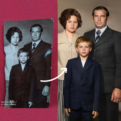 Renowacja zdjęcia | Odnowienie starego zdjęcia – cyfrowa rekonstrukcja i retusz  obraz