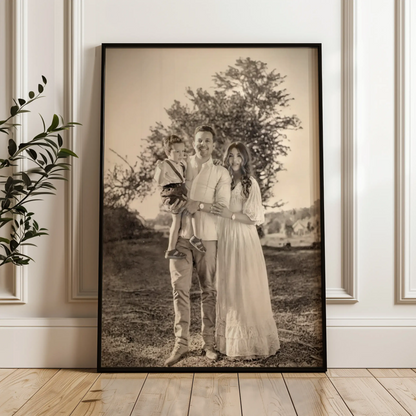 Retro Portret – personalizowany obraz stylizowany na starą fotografię  obraz