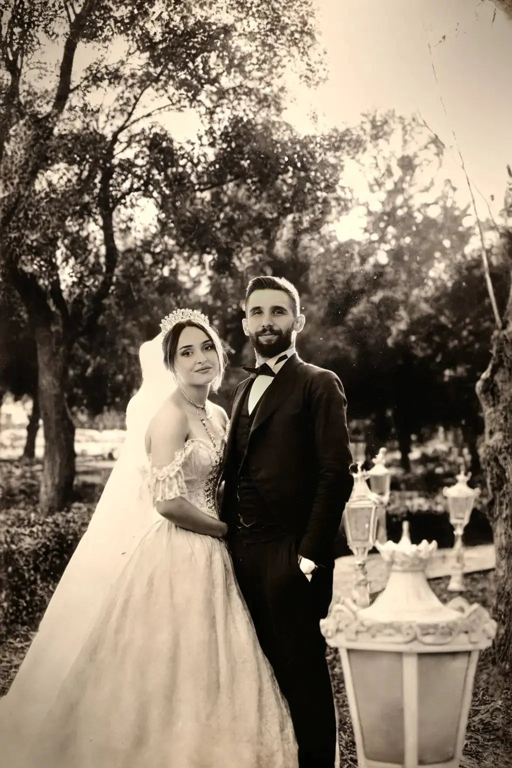 Retro Portret – personalizowany obraz stylizowany na starą fotografię  obraz