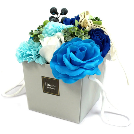 Soap Flower Bouqet - Blue Wedding  Luxury Soap Flowers